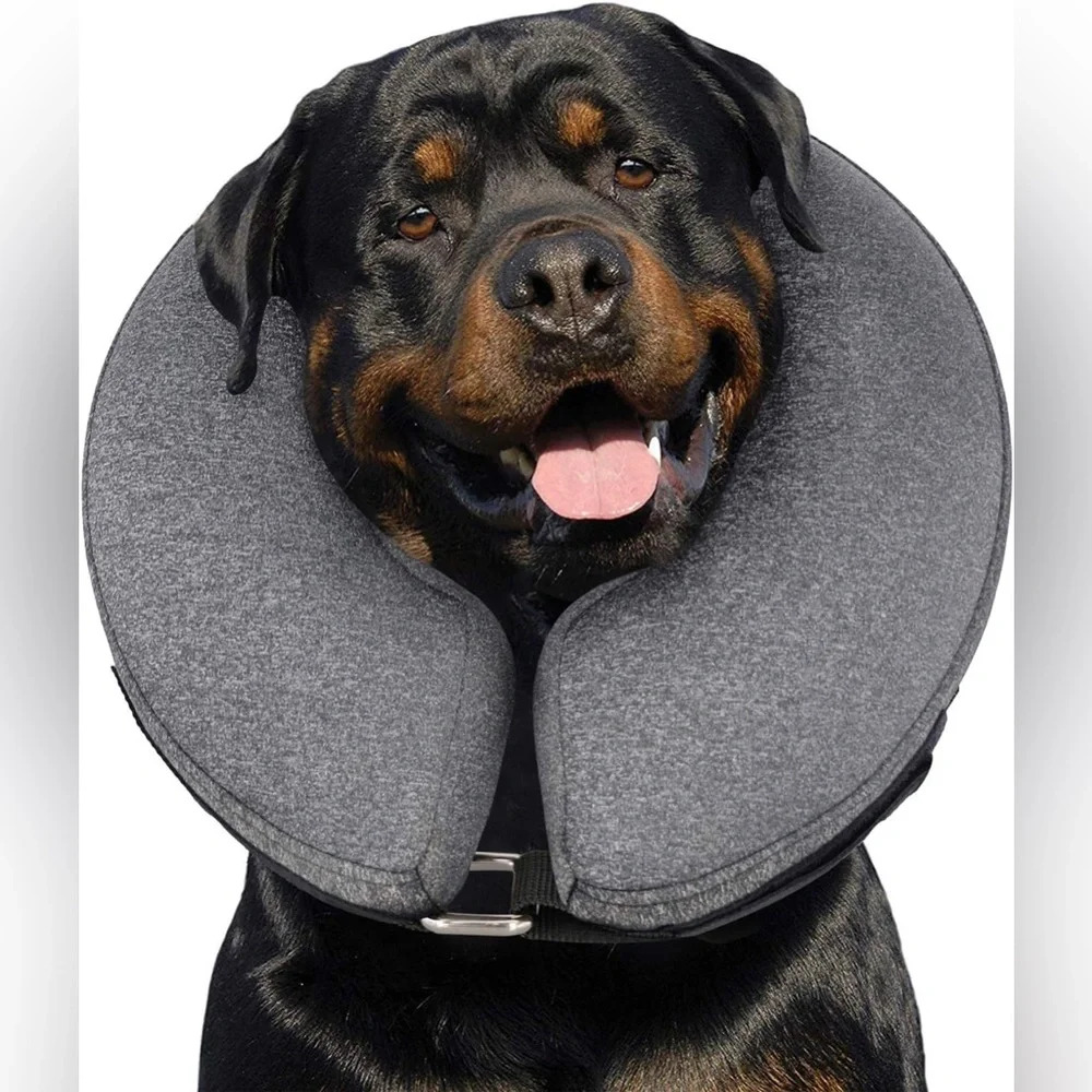 Sz L MIDOG Dog Cone Collar for After Surgery, Pet Inflatable Collar Soft